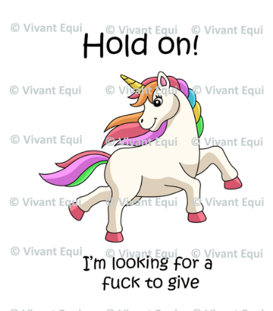 Vivant Equi 'Hold on! I'm looking for a fuck to give' Mug