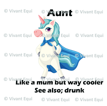 Vivant Equi 'Aunt. Like a mum but way cooler. See also; drunk' Mug