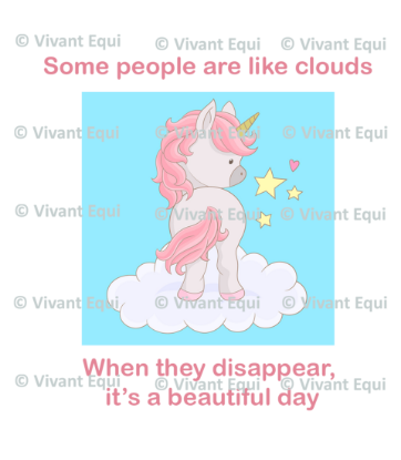 Vivant Equi 'Some people are like clouds. When they disappear, it's a beautiful day' mug