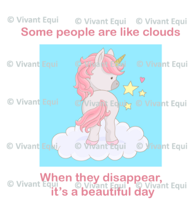 Vivant Equi 'Some people are like clouds. When they disappear, it's a beautiful day' mug