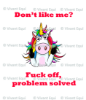 Vivant Equi 'Don't like me? Fuck off, problem solved' mug