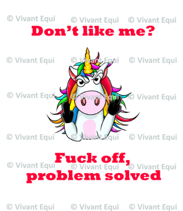 Vivant Equi 'Don't like me? Fuck off, problem solved' mug
