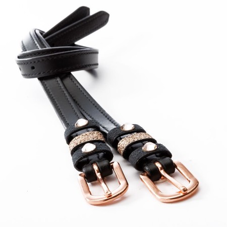 Kavalkade Leather Spur Straps - Rose