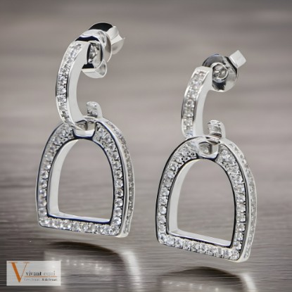 Vivant Equi Sterling Silver Stirrup Earrings