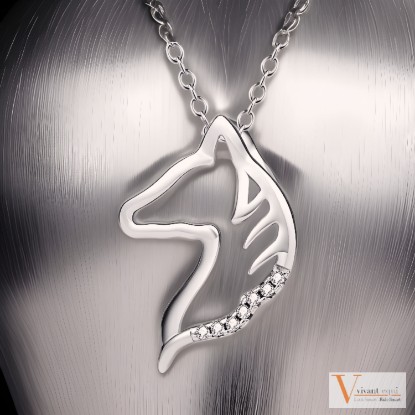 Vivant Equi Sterling Silver Horse Head Necklace