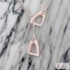 Vivant Equi Double Stirrup Sterling Silver Necklace