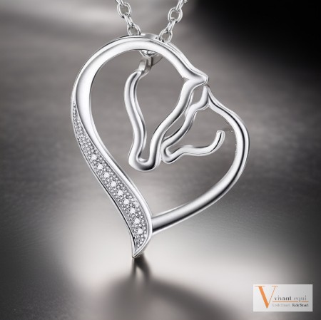 Vivant Equi Sterling Silver Mare and Foal Necklace