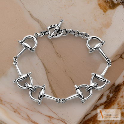 Vivant Equi Sterling Silver Eggbutt Bit Bracelet 