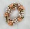 Vivant Equi Pearl Scrunchie with Flowers